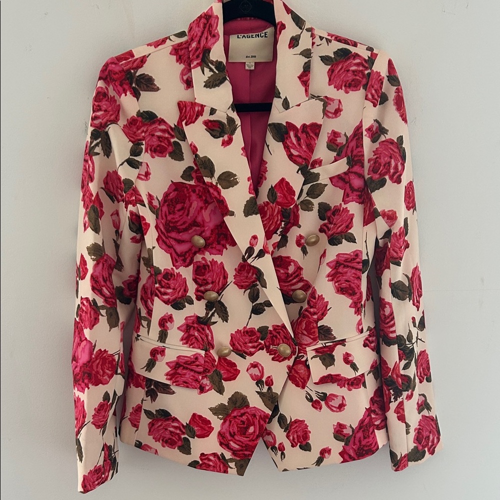 L'AGENCE Floral Blazer